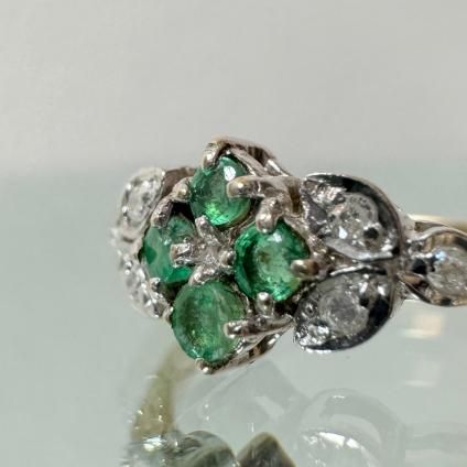 ơ 9   С󥰡9KYG Diamond Emerald Ring