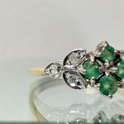 ơ 9   С󥰡9KYG Diamond Emerald Ring