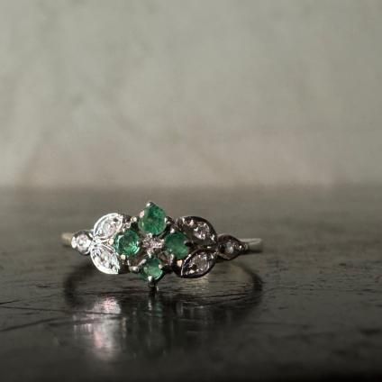 ơ 9   С󥰡9KYG Diamond Emerald Ring