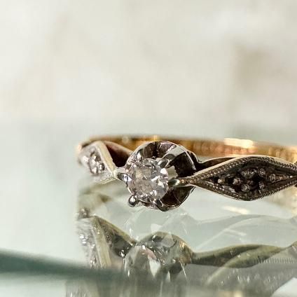 롦ǥ 18 ץ  󥰡18KYG Platinum Diamond Ring