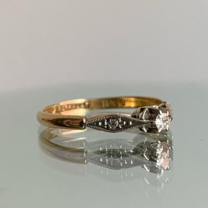 롦ǥ 18 ץ  󥰡18KYG Platinum Diamond Ring