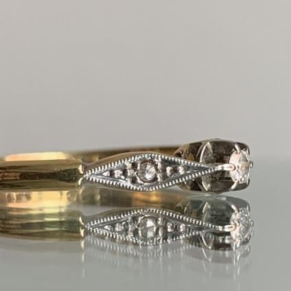 롦ǥ 18 ץ  󥰡18KYG Platinum Diamond Ring