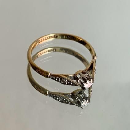 롦ǥ 18 ץ  󥰡18KYG Platinum Diamond Ring