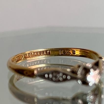 롦ǥ 18 ץ  󥰡18KYG Platinum Diamond Ring