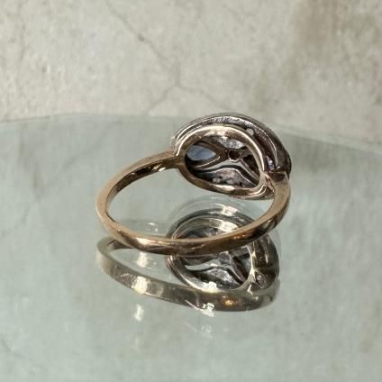롦ǥ 12 ե  Х󥰡12KYG Sapphire Diamond Ring