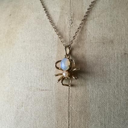 1943ǯ  9 ѡ ѡ  ͥå쥹9KYG Opal Pearl Spyder Necklace
