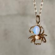 1943ǯ  9 ѡ ѡ  ͥå쥹9KYG Opal Pearl Spyder Necklace