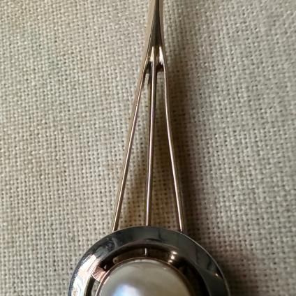 롦ǥ 12 С ѡ ͥå쥹Art deco Silver Pearl Necklace