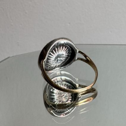 ȥꥢ 18 С ޥ٥ѡ ޡ 󥰡18KYG Silver Mabe Pearl Marcasite Ring