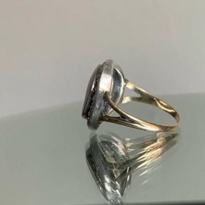 ȥꥢ 18 С ޥ٥ѡ ޡ 󥰡18KYG Silver Mabe Pearl Marcasite Ring