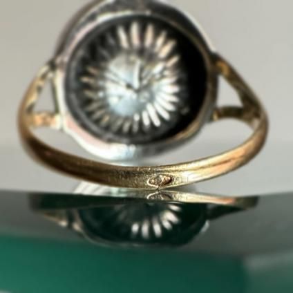 ȥꥢ 18 С ޥ٥ѡ ޡ 󥰡18KYG Silver Mabe Pearl Marcasite Ring