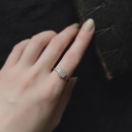 롦ǥ 18 ץ  إ󥰡18KYG Platinum Diamond Ring