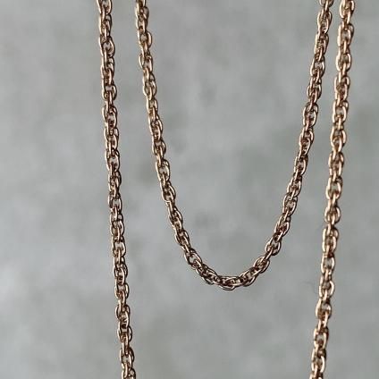 ヴィンテージ 9金 スクリューチェーンネックレス（9KYG Chain Necklace