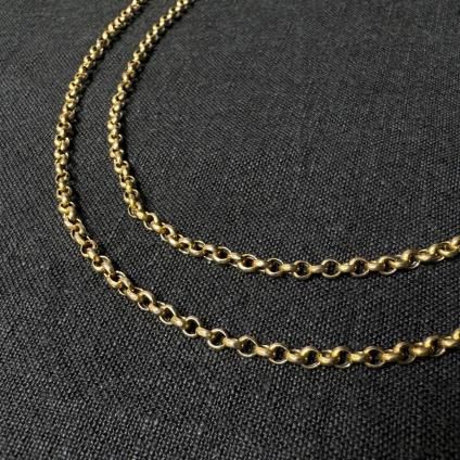 ヴィンテージゴールド チェーン ネックレス ヴィクトリアン 9金 ベルチャーチェーンネックレス（9KYG Chain