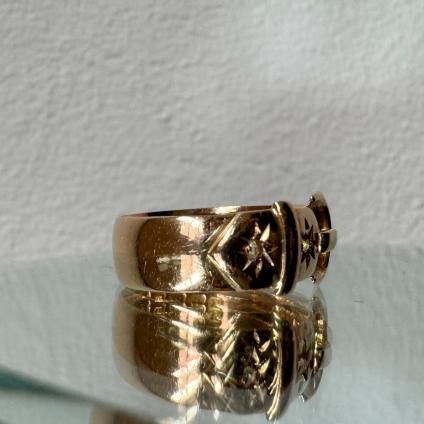 1919ǯ 18  Хå󥰡18KYG Diamond Bukkle Ring