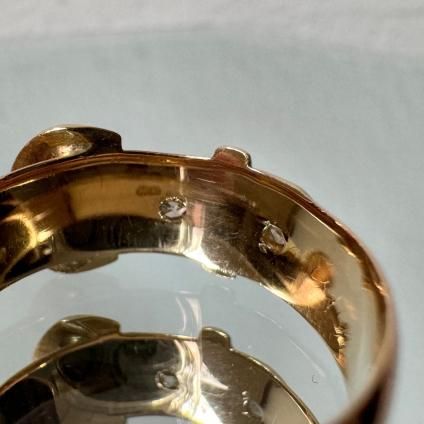 1919ǯ 18  Хå󥰡18KYG Diamond Bukkle Ring