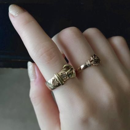 1919ǯ 18  Хå󥰡18KYG Diamond Bukkle Ring