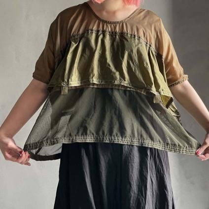 VINCENT JALBERT Parachute T-shirtʥ󥻥 ١ ѥ饷塼 TġKhaki