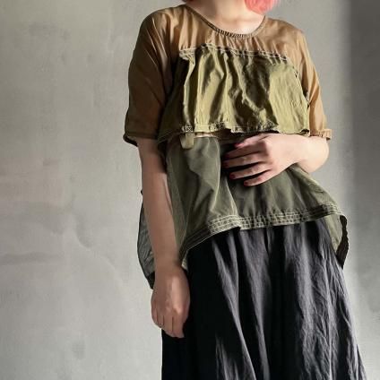 VINCENT JALBERT Parachute T-shirtʥ󥻥 ١ ѥ饷塼 TġKhaki