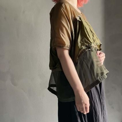 VINCENT JALBERT Parachute T-shirtʥ󥻥 ١ ѥ饷塼 TġKhaki