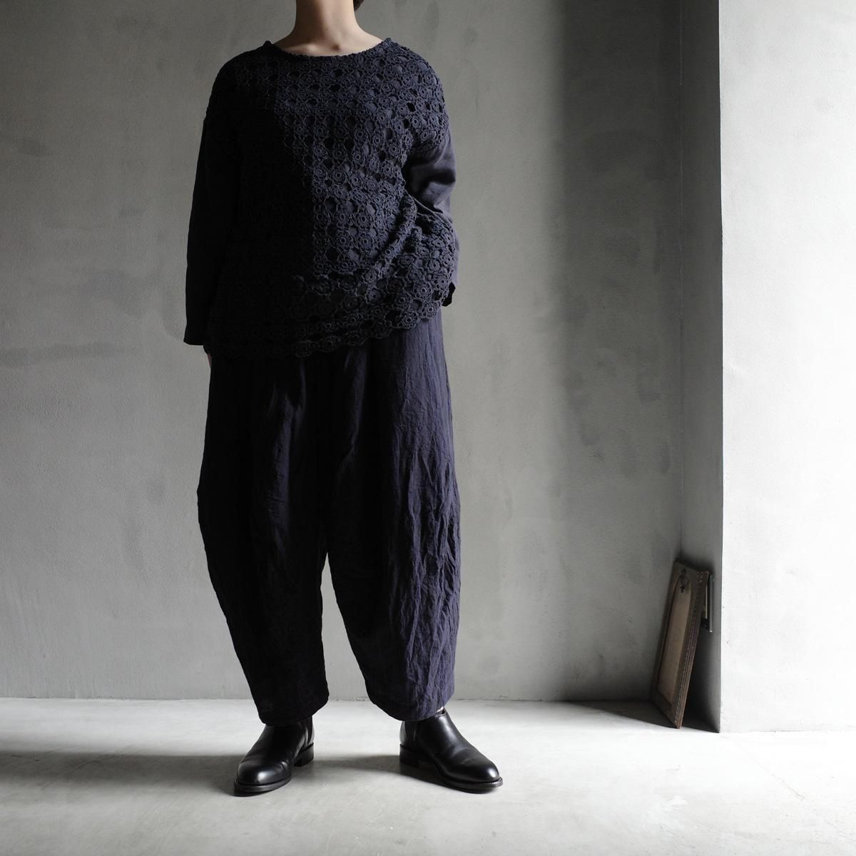 VINCENT JALBERT Lace Pulloverʥ󥻥 ١ 졼 ץ륪СNavy