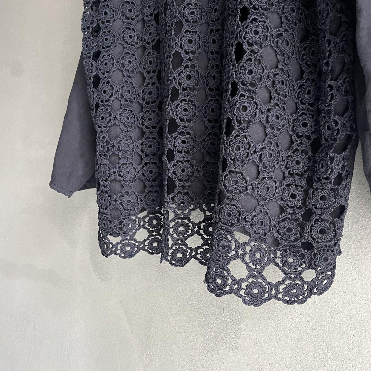VINCENT JALBERT Lace Pulloverʥ󥻥 ١ 졼 ץ륪СNavy