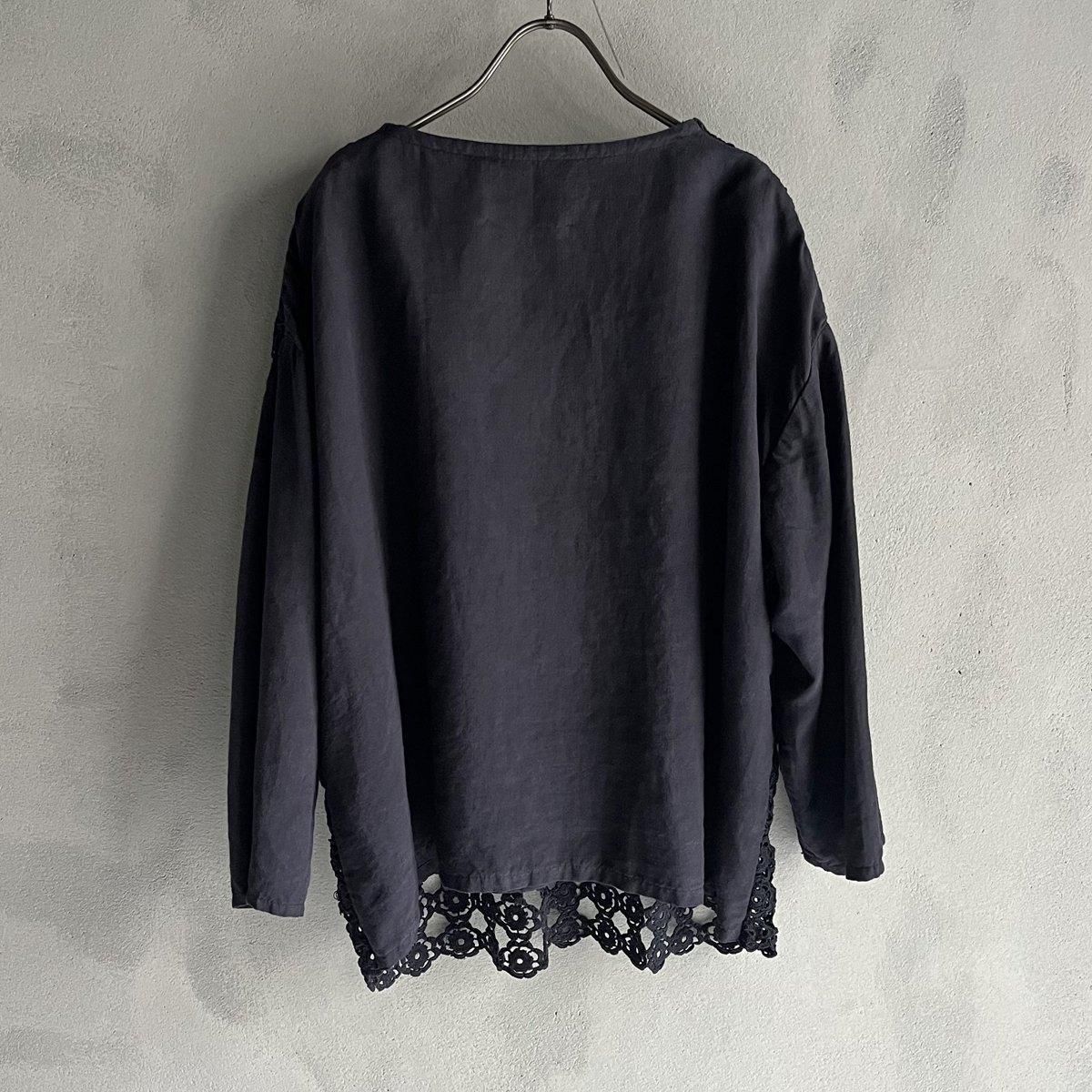 VINCENT JALBERT Lace Pulloverʥ󥻥 ١ 졼 ץ륪СNavy