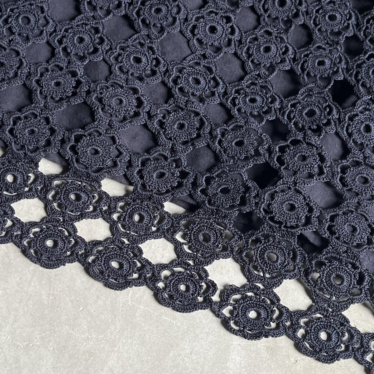 VINCENT JALBERT Lace Pulloverʥ󥻥 ١ 졼 ץ륪СNavy