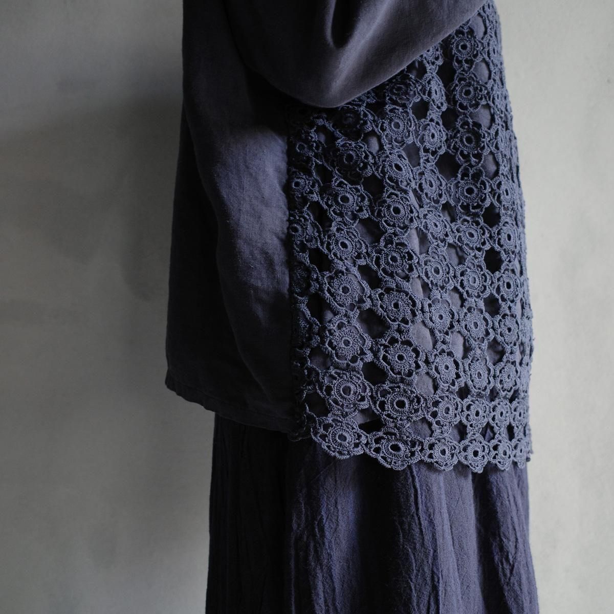 VINCENT JALBERT Lace Pulloverʥ󥻥 ١ 졼 ץ륪СNavy