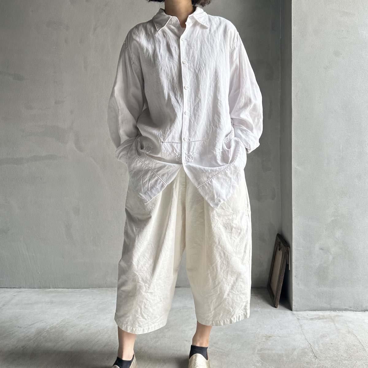 VINCENT JALBERT Shirt Embroideryʥ󥻥 ١ ɽ ġWhite