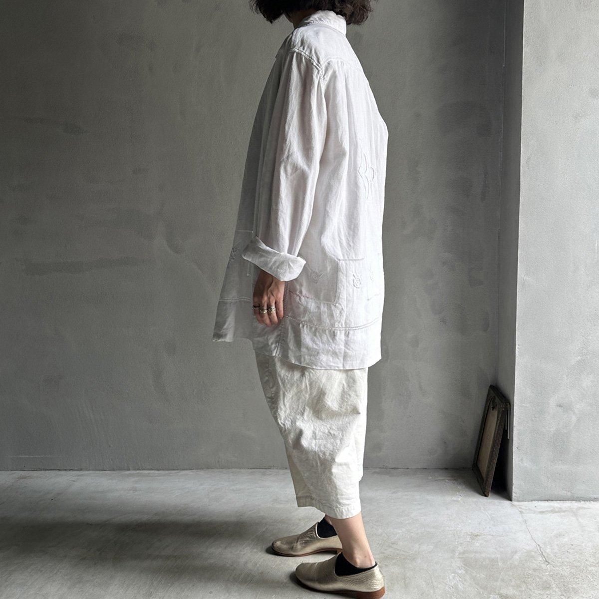 VINCENT JALBERT Shirt Embroideryʥ󥻥 ١ ɽ ġWhite