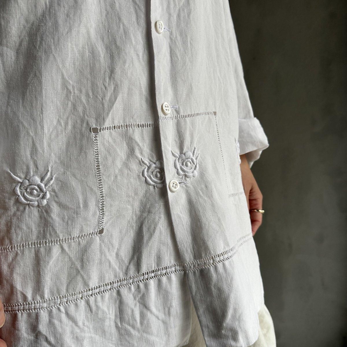 VINCENT JALBERT Shirt Embroideryʥ󥻥 ١ ɽ ġWhite