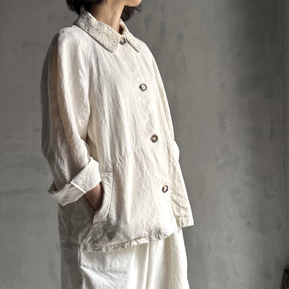 VINCENT JALBERT Lace Collar Jacketʥ󥻥 ١ 졼顼 㥱åȡNatural