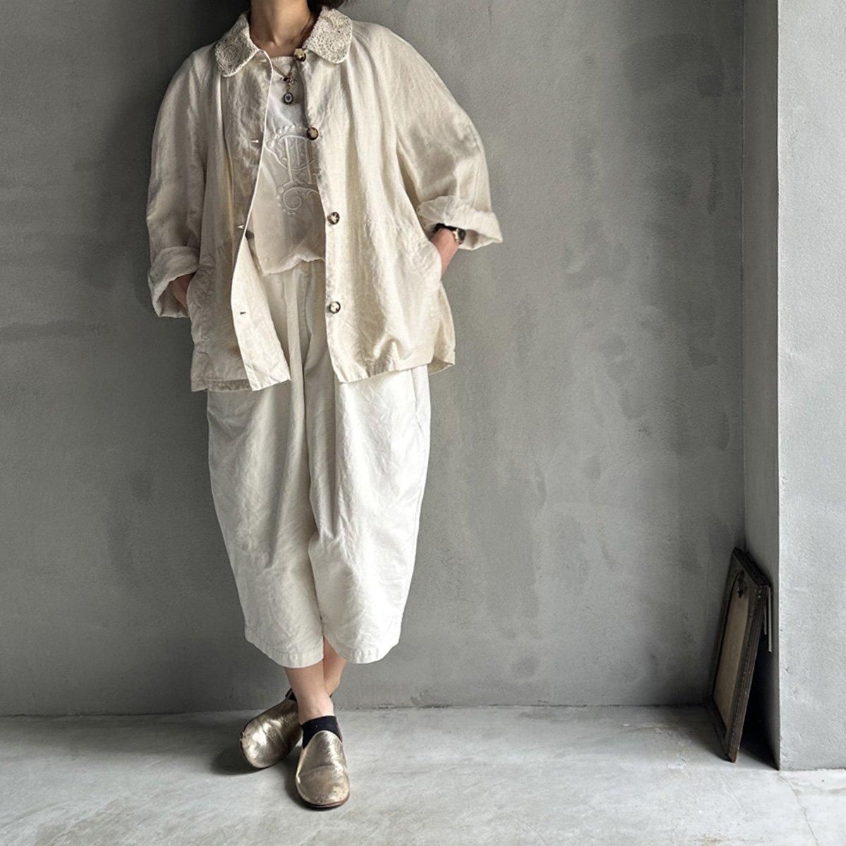 VINCENT JALBERT Lace Collar Jacketʥ󥻥 ١ 졼顼 㥱åȡNatural