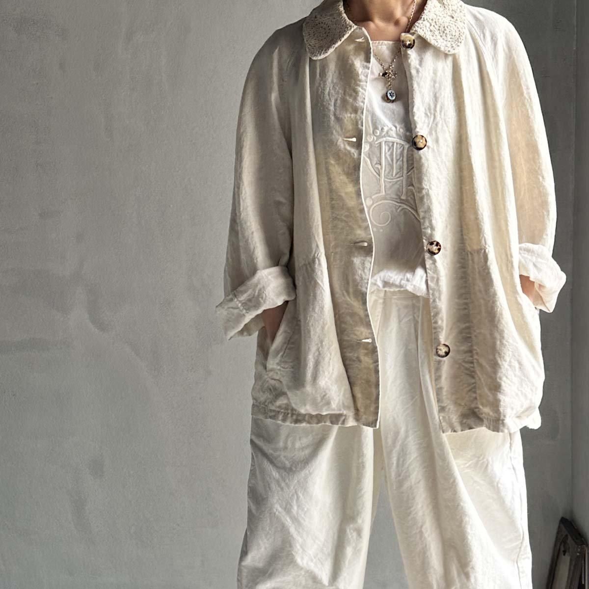 VINCENT JALBERT Lace Collar Jacketʥ󥻥 ١ 졼顼 㥱åȡNatural