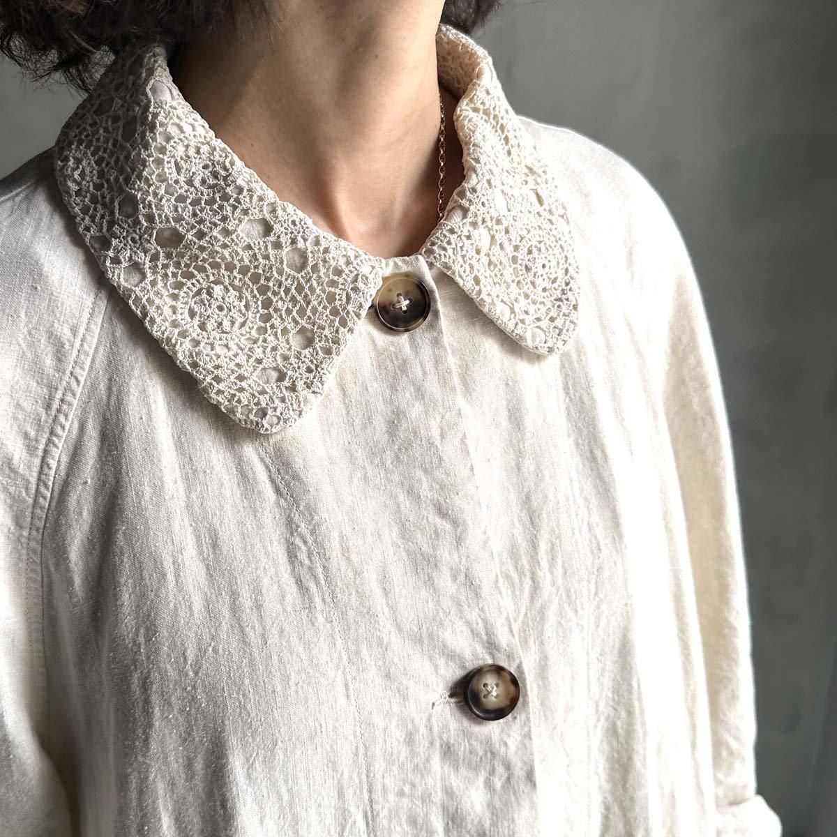 VINCENT JALBERT Lace Collar Jacketʥ󥻥 ١ 졼顼 㥱åȡNatural