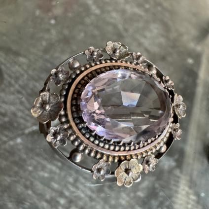 ɥǥ ᥷ С ᥷ ֥Silver Amethyst Brooch