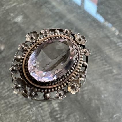 ɥǥ ᥷ С ᥷ ֥Silver Amethyst Brooch