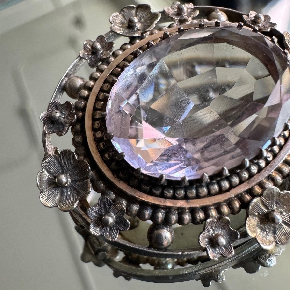 ɥǥ ᥷ С ᥷ ֥Silver Amethyst Brooch