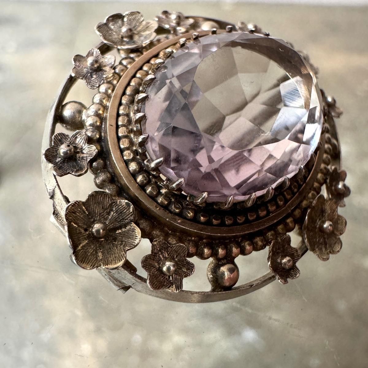 ɥǥ ᥷ С ᥷ ֥Silver Amethyst Brooch