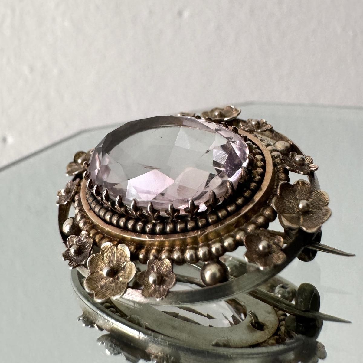 ɥǥ ᥷ С ᥷ ֥Silver Amethyst Brooch