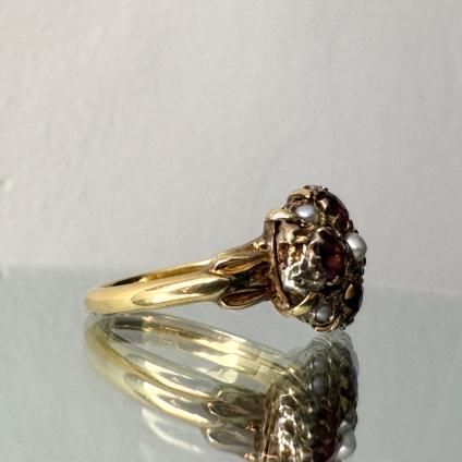 ȥꥢ 15 ᥷ ѡ 󥰡15KYG Amethyst Pearl Ring