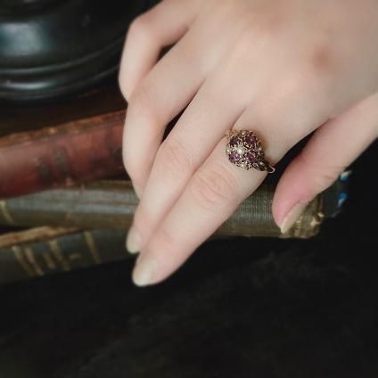 ȥꥢ 15 ᥷ ѡ 󥰡15KYG Amethyst Pearl Ring