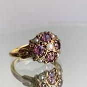 ȥꥢ 15 ᥷ ѡ 󥰡15KYG Amethyst Pearl Ring