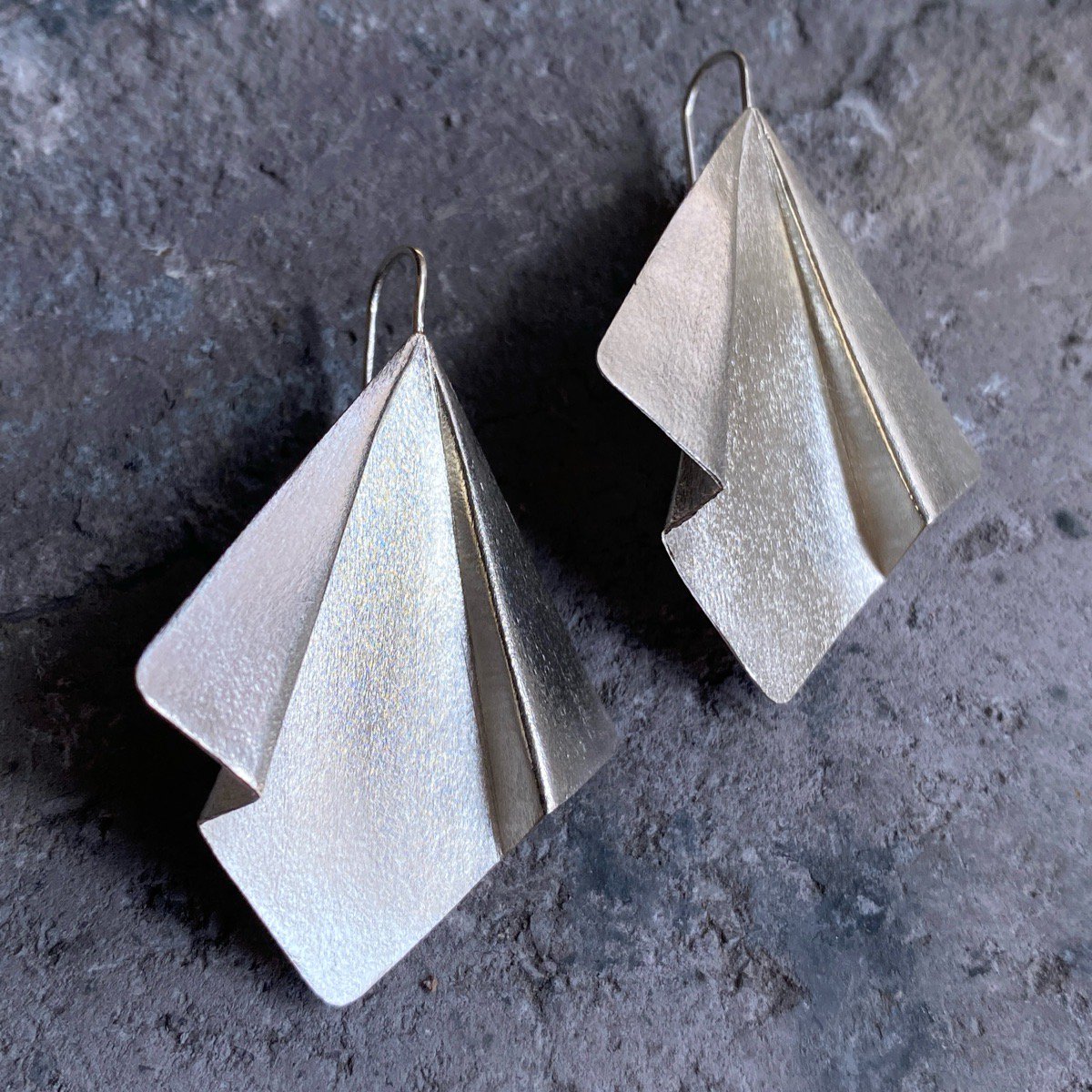  ǥʡ С ꥬߥԥIndia Designer's  Silver ORIGAMI Earrings