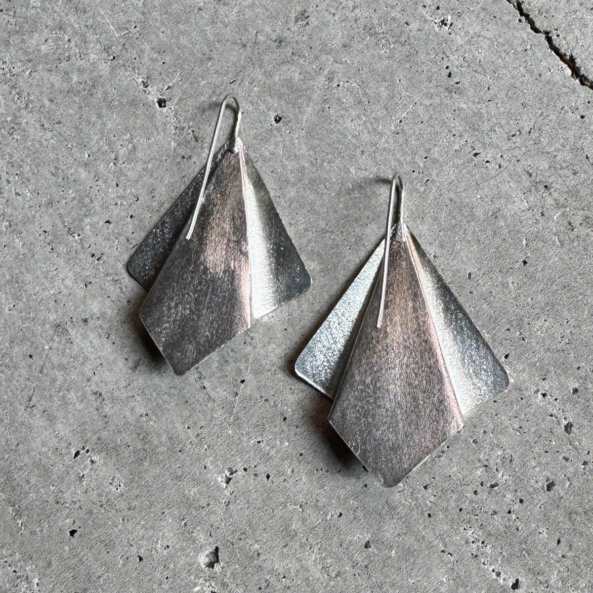  ǥʡ С ꥬߥԥIndia Designer's  Silver ORIGAMI Earrings