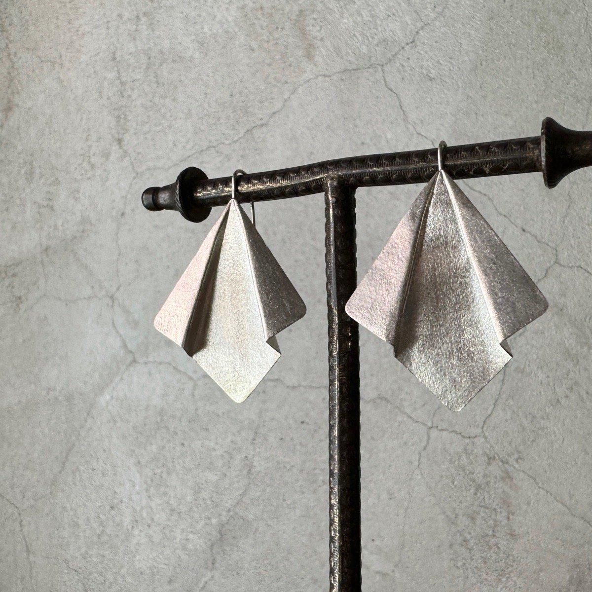  ǥʡ С ꥬߥԥIndia Designer's  Silver ORIGAMI Earrings