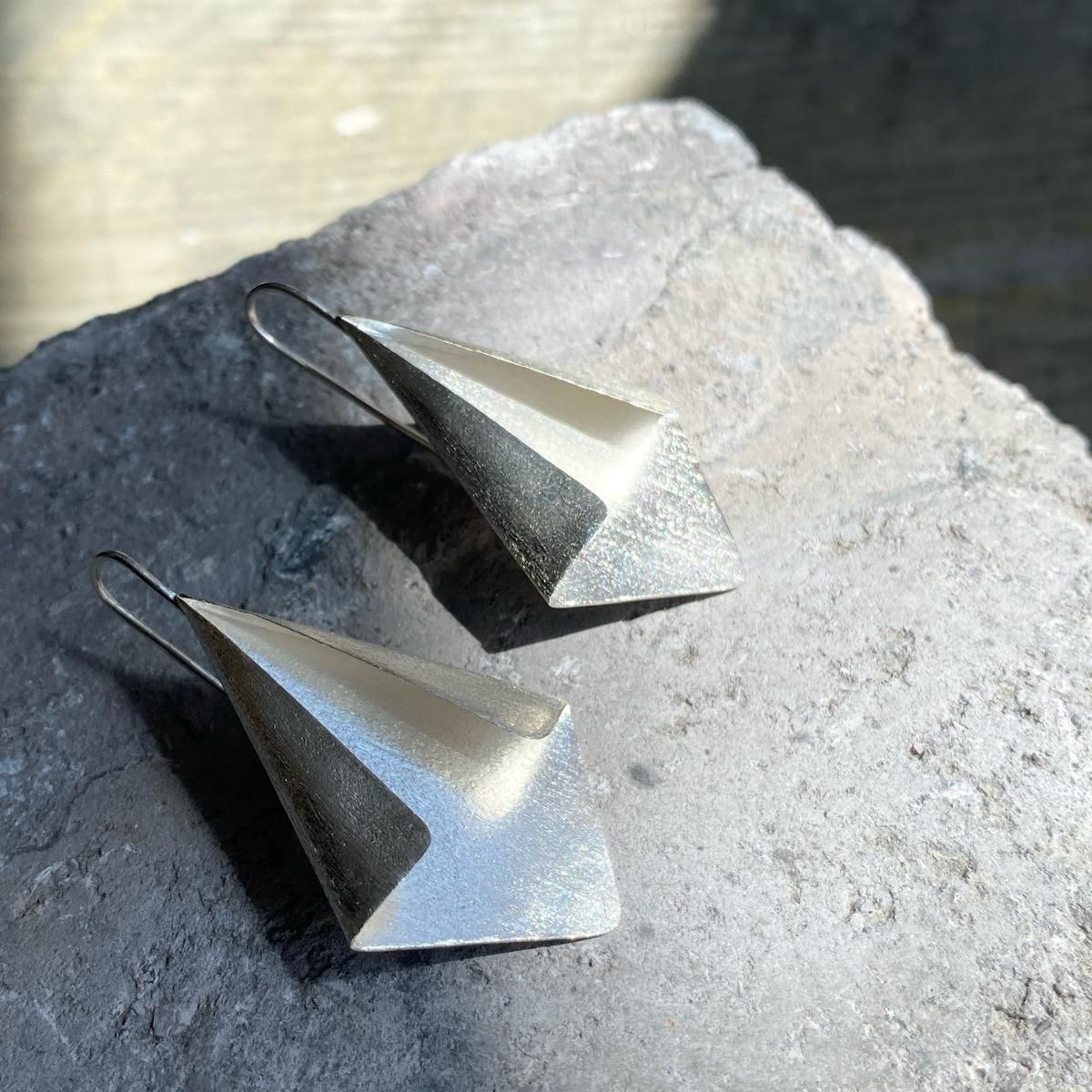  ǥʡ С ꥬߥԥIndia Designer's  Silver ORIGAMI Earrings