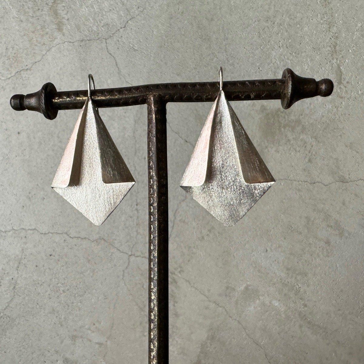  ǥʡ С ꥬߥԥIndia Designer's  Silver ORIGAMI Earrings