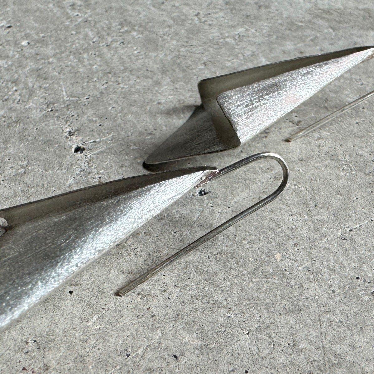  ǥʡ С ꥬߥԥIndia Designer's  Silver ORIGAMI Earrings